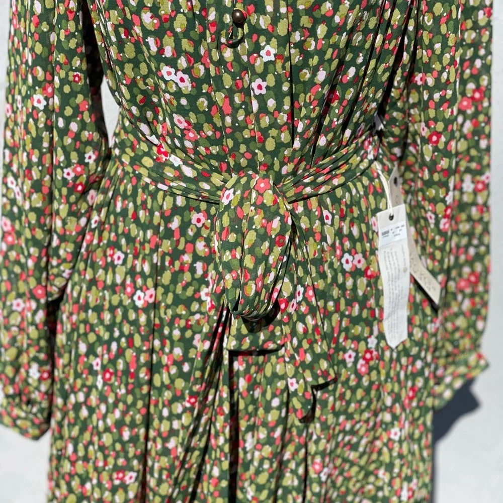 Happy X Nature Women’s Green Floral Maxi Dress | Size M